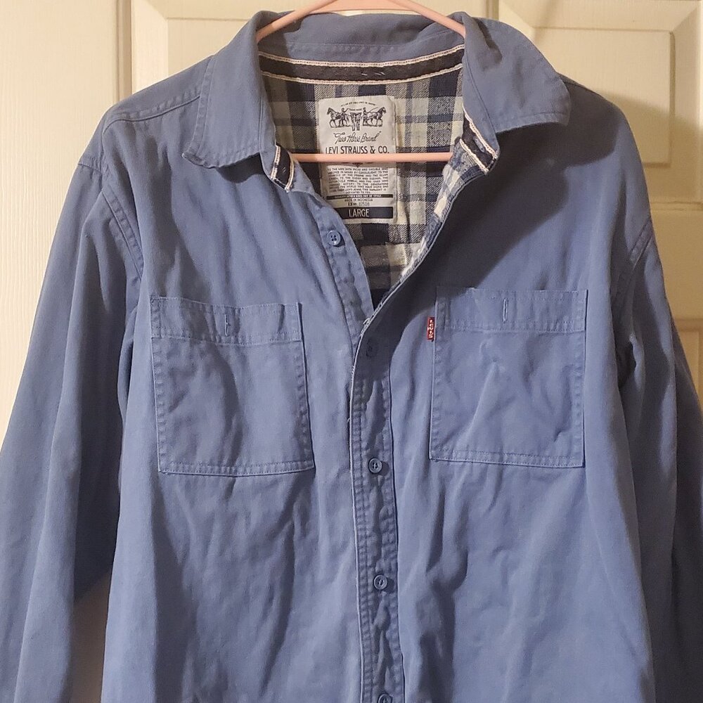 Levi's Long Sleeve Flannel Lined Shirt, Size L